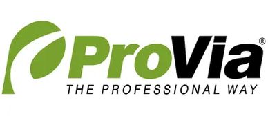 Green and black "pro via" logo with the tag line "the professional way" beneath