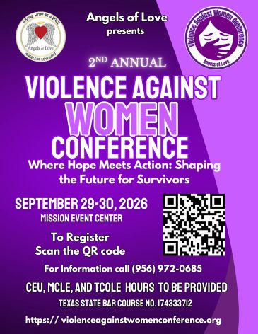 Flyer for 2nd Annual Violence Against Women Conference in 2026.