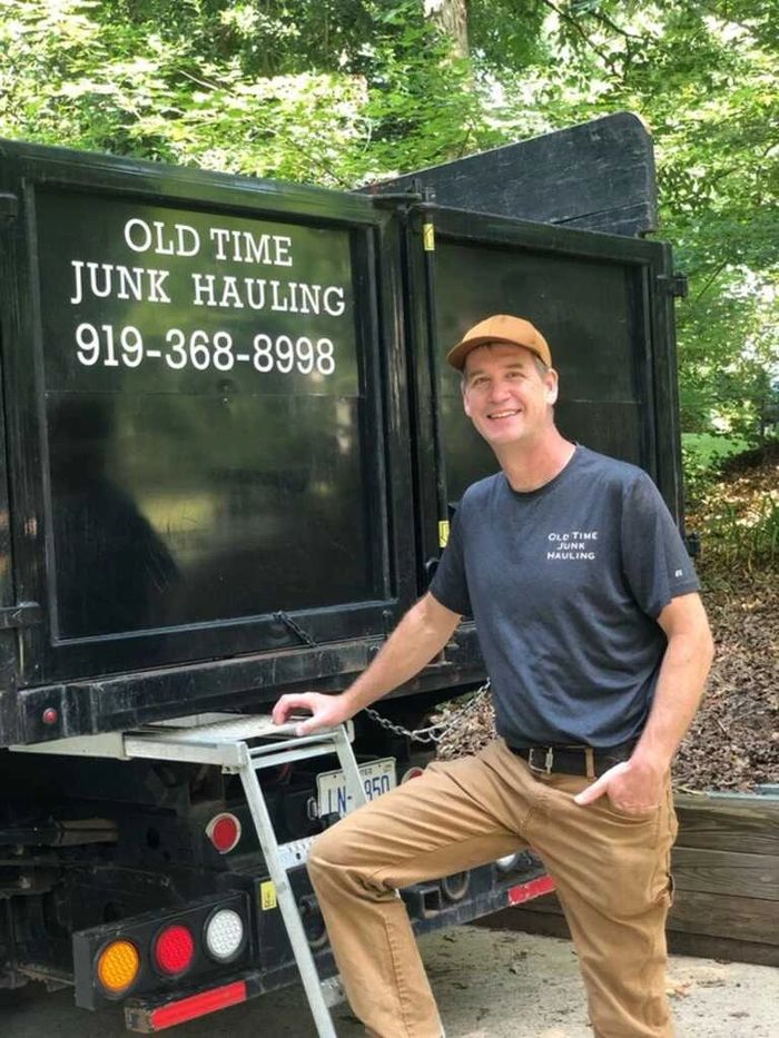 Owner operator of junkre moval business with the 2020 Fuso Dump truck.