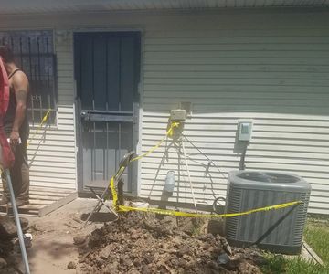 The right backside of the home was sinking.