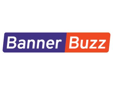 Banner Buzz logo with dual colors.