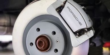 We replace brake pads and brake disc rotors with OEM brake parts.