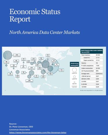 Economic report on North America data center markets.