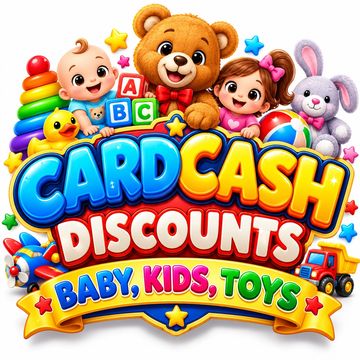Colorful cartoon ad for baby, kids, and toys discounts.