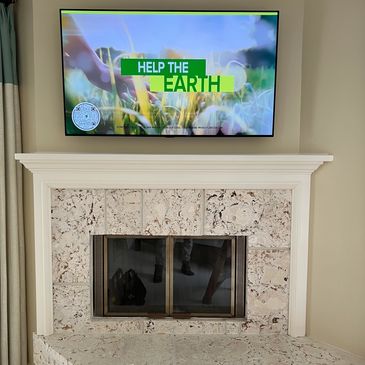 TV mounting above fireplace no wires