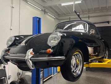 Porsche 356 detail, undercarriage and engine steam cleaning in Huntington Beach