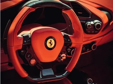 Ferrari interior detail deep clean at our studio in Huntington Beach