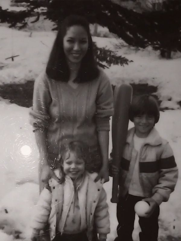 Steve Robinson with mother and sister on the Navajo Reservation in Arizona.