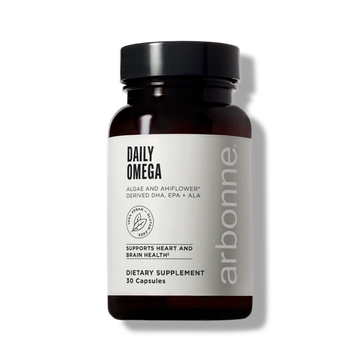 Bottle of Daily Omega dietary supplement by Arbonne.