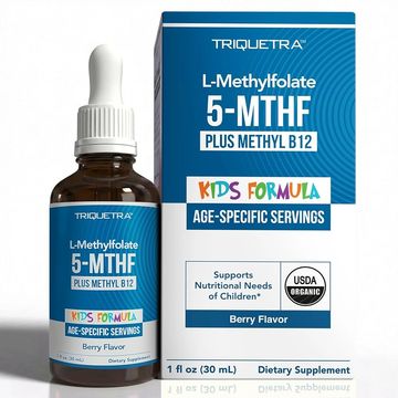 L-Methylfolate 5-MTHF dietary supplement for kids in berry flavor.
