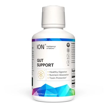 Ion Gut Support dietary supplement bottle.