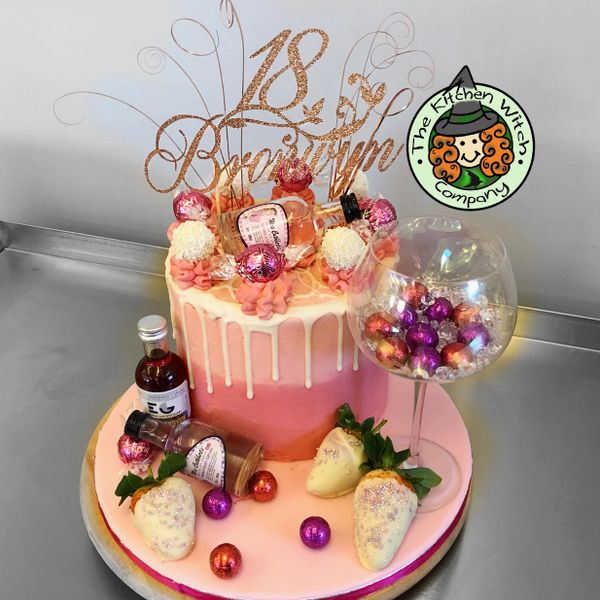The Kitchen Witch Company gin cake is straight from our bakehouse and is available to order