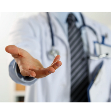 doctor extending hand to welcome you to the gentlemen of dermatology
