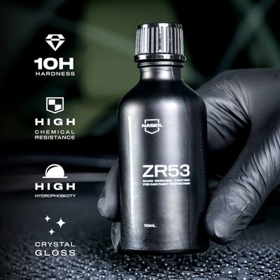 Nasiol Zr53 ceramic coating. 10H hardness, high chemical resistance, hydrophobic, crystal gloss