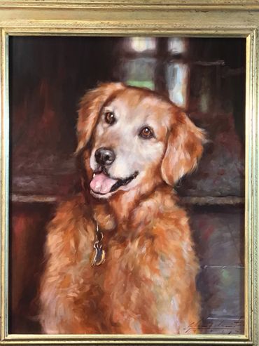 Golden retriever painting 