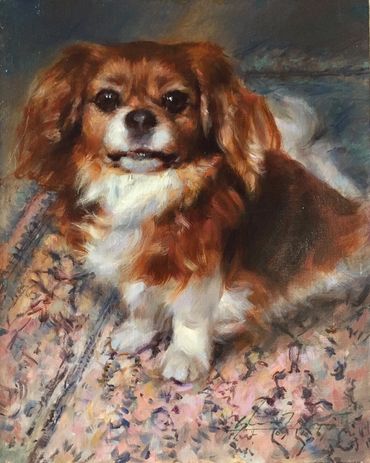 King Charles Spaniel  painting by Glenn Harrington 