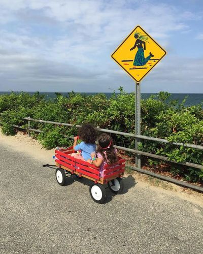 Watching out for mermaid crossings..