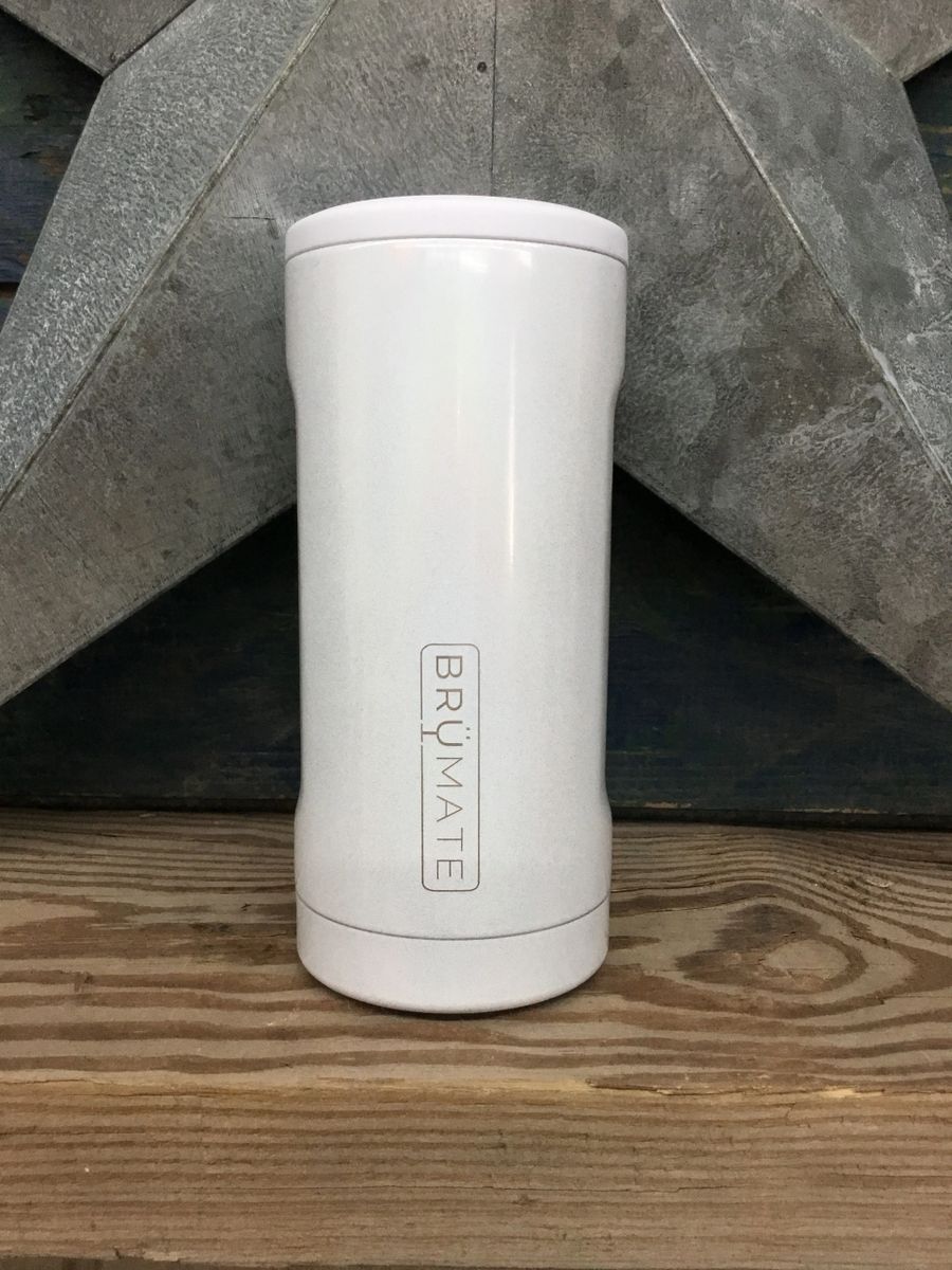 BruMate Brumate Hopsulator Slim 12 oz Slim Glitter White BPA Free Vacuum  Insulated Tumbler