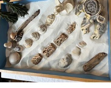 Utilizing the sand tray is a great way to process your feelings, thoughts, and emotions.  