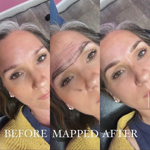 Mapped brows before Microblading