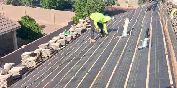 Tile Roof underlayment replacement in Scottsdale Arizona 