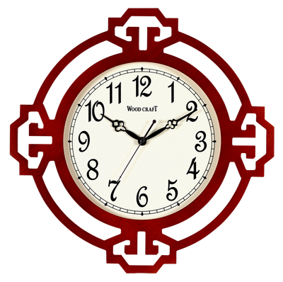 Big size Designer wooden wall clock with a premium dark brown finish and a silent sweep mechanism