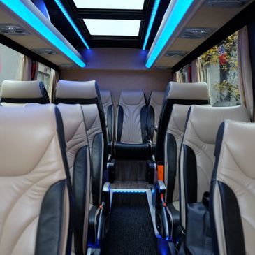 16-seater Luxury Mercedes Minibus Interior