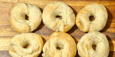Hand Rolled -All-Natural- Plain Bagel