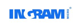 Ingram Micro logo in blue.