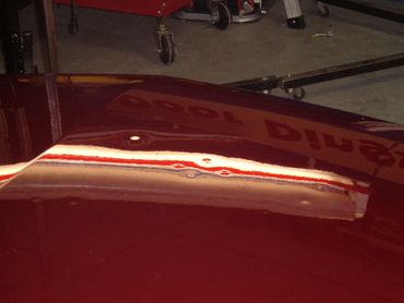 Before and after paintless dent repair on hail damage in McKinney TX
