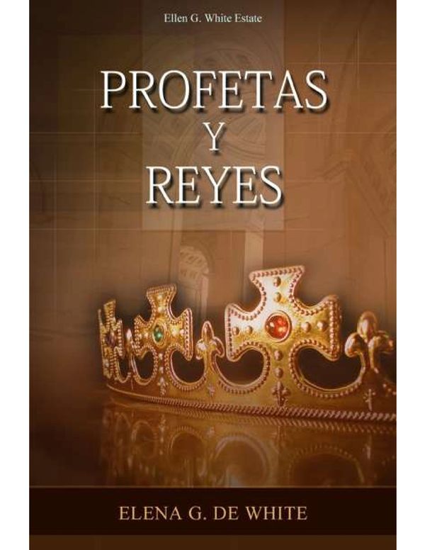 Portada del libro 'Profetas y Reyes' con una corona dorada sobre un fondo marrón.