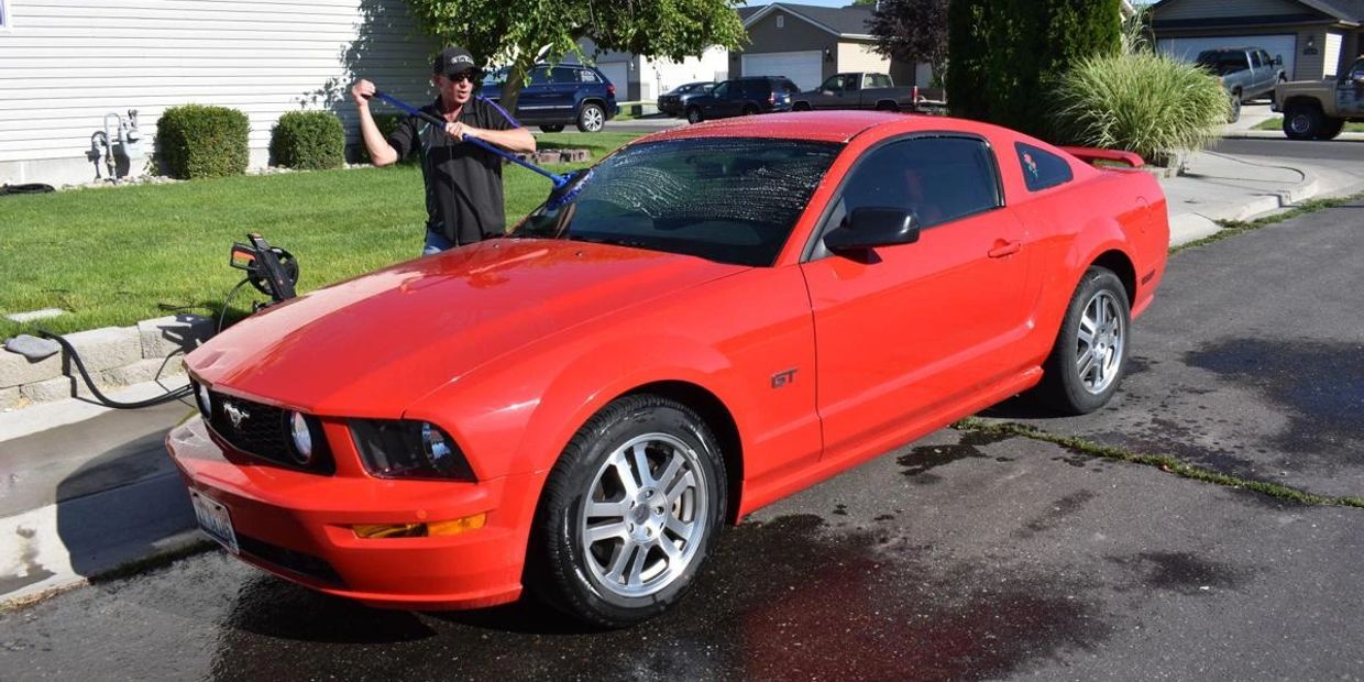 Ford Mustang car wash