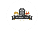 Logo featuring a barn and a tractor with 'Farmers Market Connection' text.