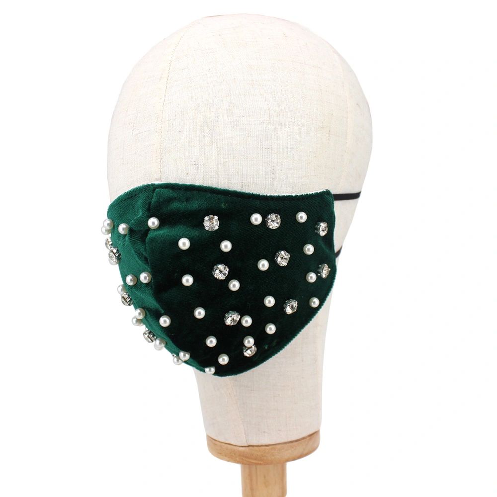 Pearl and Stone Embellished Mask