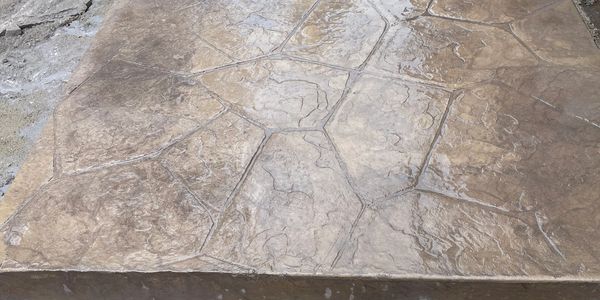 Stamped concrete pad