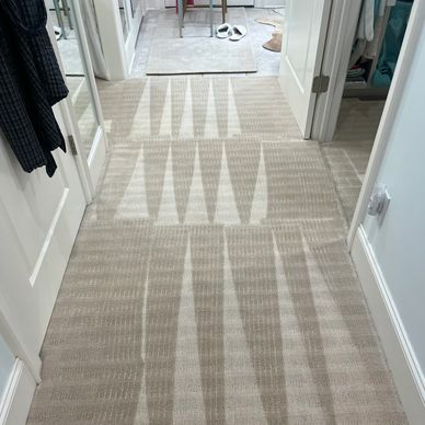 Carpet cleaning vacuum lines after carpet cleaning in Sapphire NC. 