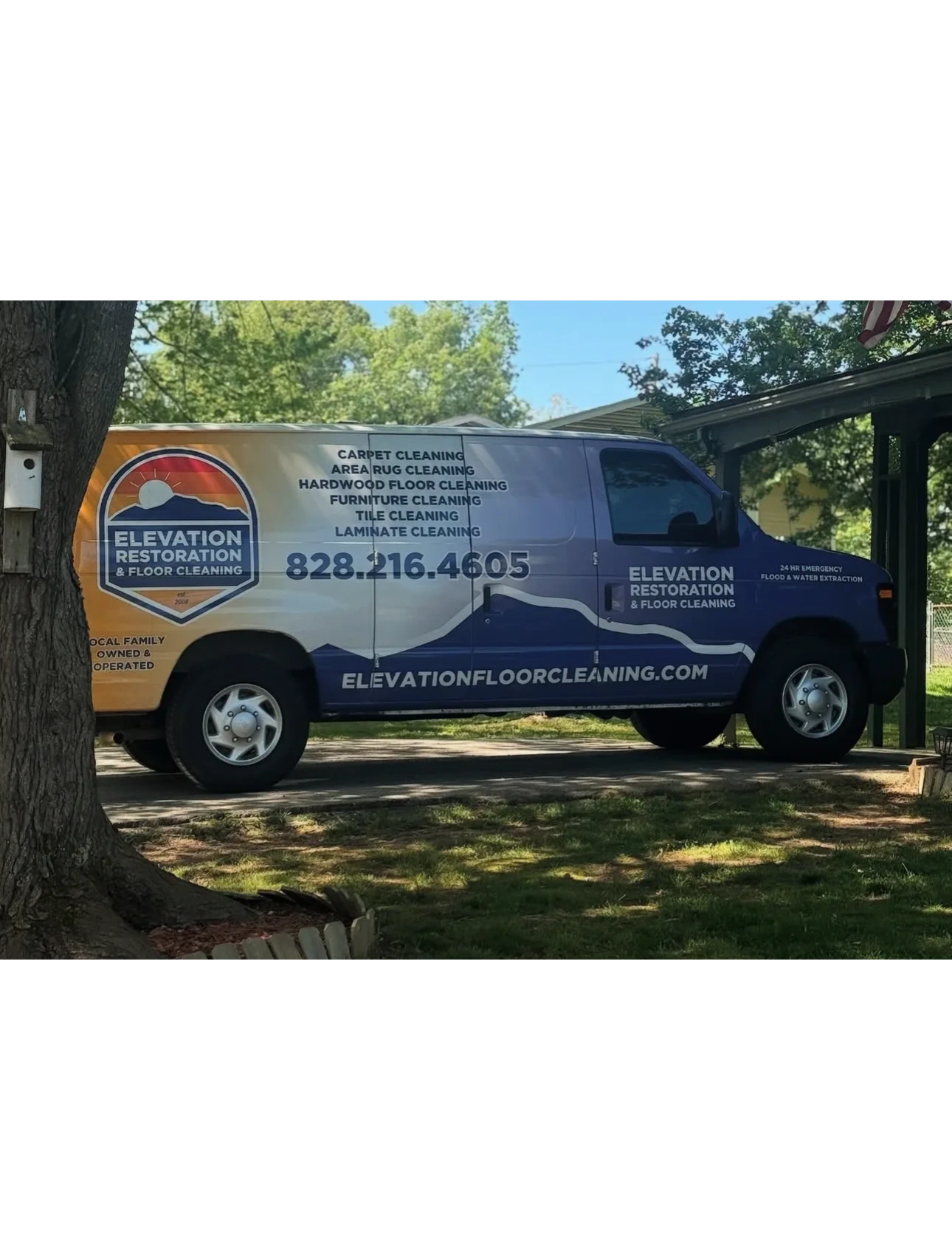 Carpet cleaning van in Asheville, NC 