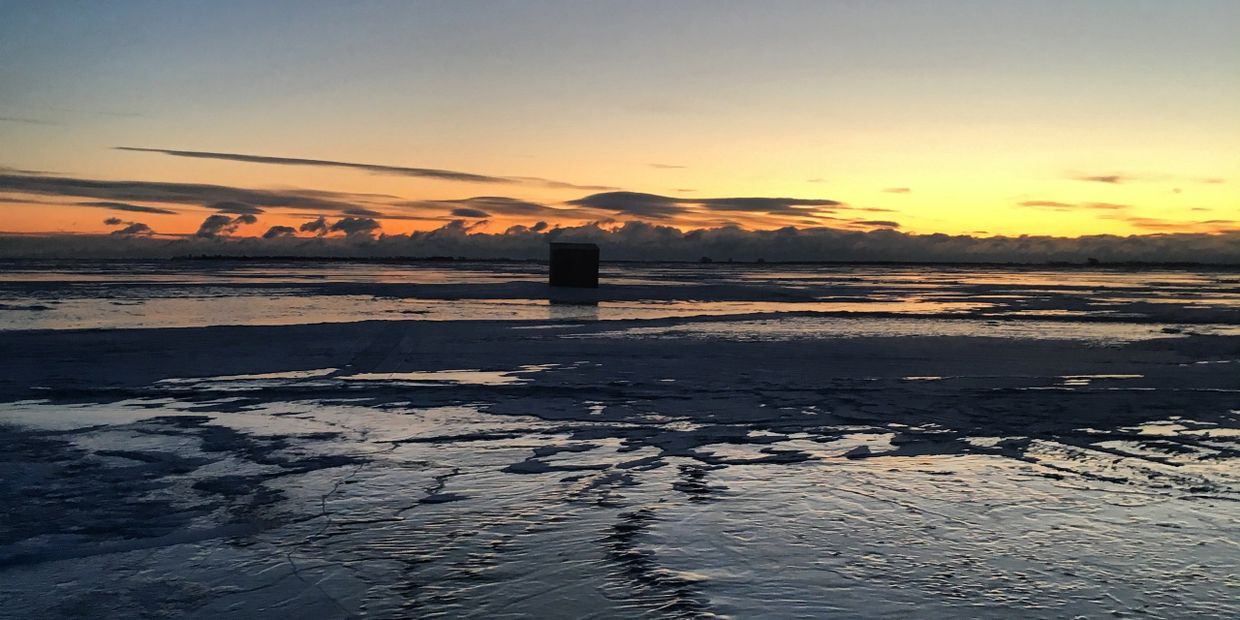 Ice Fishing Long Point Jimmy Rigging' Fishing Charters