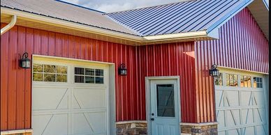 Metal Siding in Barn Red