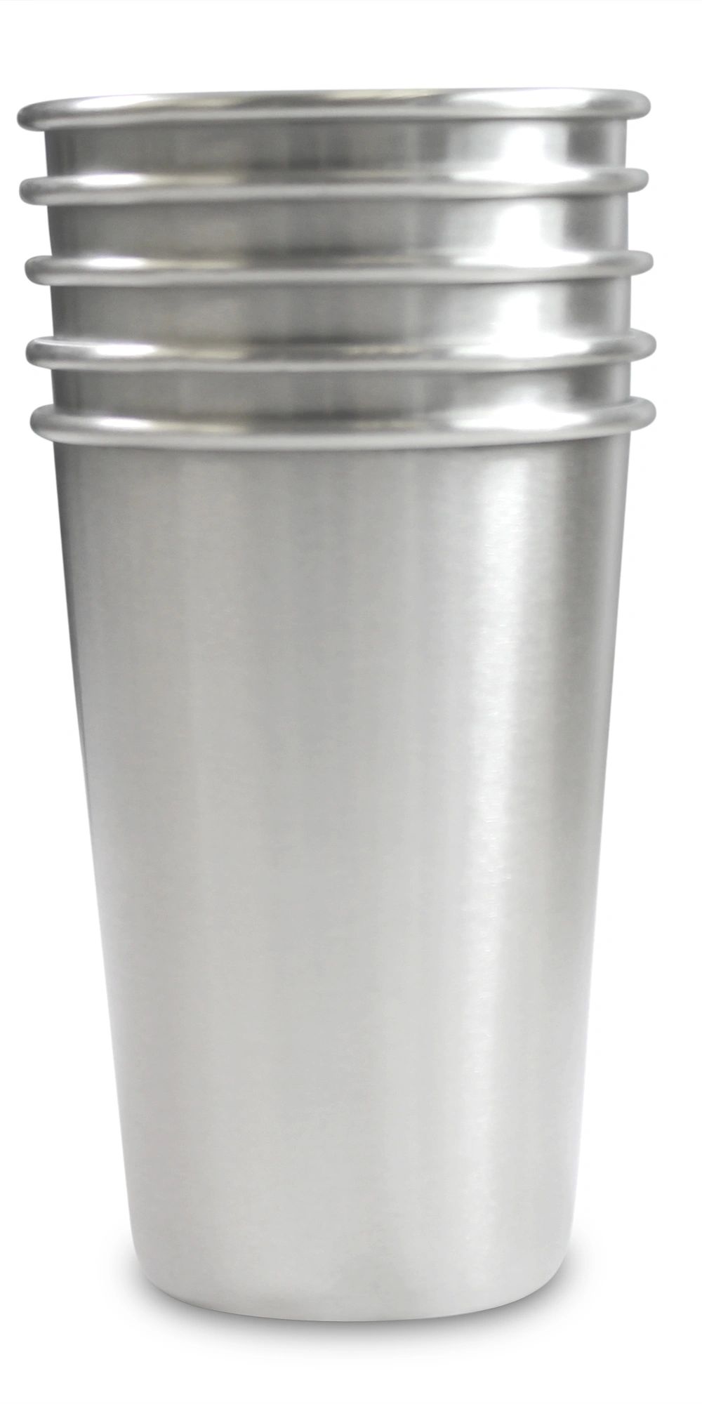 Modern Innovations Stainless Steel Pint Cups, Set of 5, 16 Oz