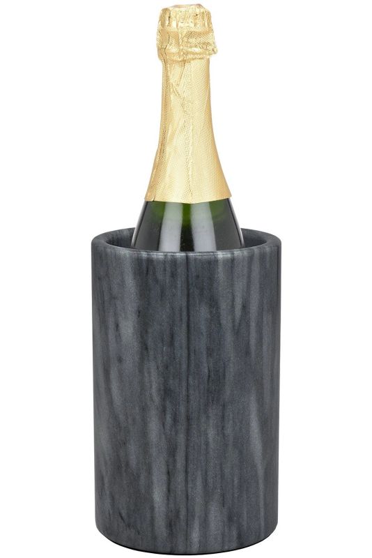 Marbco Marble Wine Chiller Bucket - Decorative Wine Cooler & Kitchen Holder (Grey Marble)