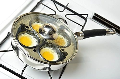 Modern Innovations Egg Poacher Pan - Stainless Steel Poached Egg Cooker –  Perfect Poached Egg Maker – Induction Cooktop Egg Poachers Cookware Set  with 4 Large Egg Poacher Cups and Silicone Spatula 