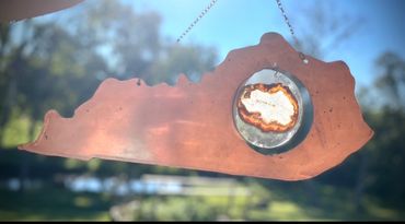 Copper KY Agate Suncatcher 