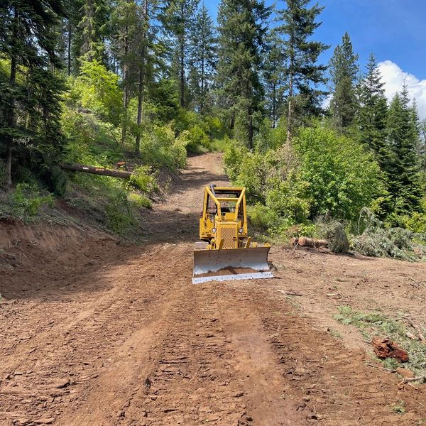 Bulldozer grading