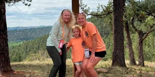 Pastor Angela with youth at kids camp 2026