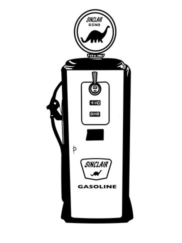 Vintage Gas Pump screen print limited edition of 30 size 8 x 10
