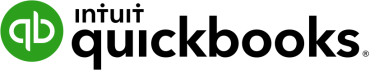 Green QuickBooks logo with white lowercase letters.