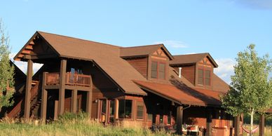 Exterior of a home in Eagle Ranch Colorado that we stained