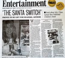 Article by Barb Randall about THE SANTA SWITCH, named 'Best Published Children's Book'.