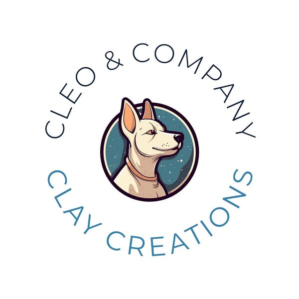 Logo of Cleo &amp; Company featuring a dog illustration.